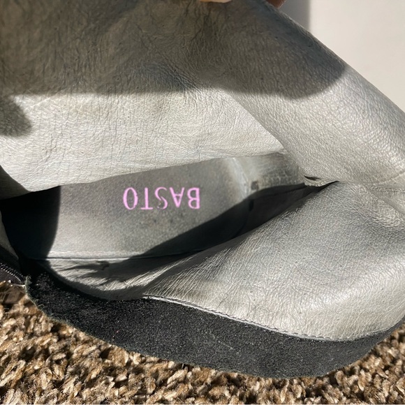 Women’s Basto Black Leather Winter Boots Size 8 - Picture 9 of 11